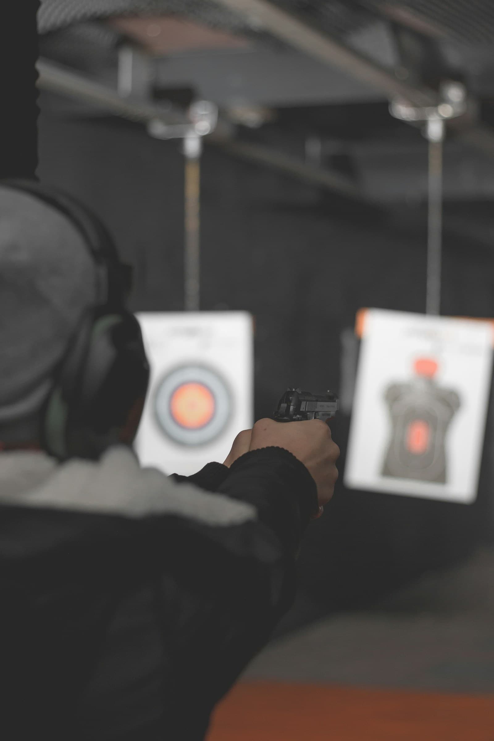 Indoor shooting range lanes