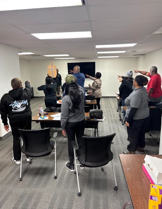 Students seated in a classroom attending a Texas License to Carry in-person course with Gideon Training Solutions certified LTC instructor Hilton Jackson. State-approved Texas LTC class available across DFW and North Texas. LTC instructor Mansfield Texas. Concealed carry class Fort Worth. Firearms license class Arlington Texas. Four to six hours.
