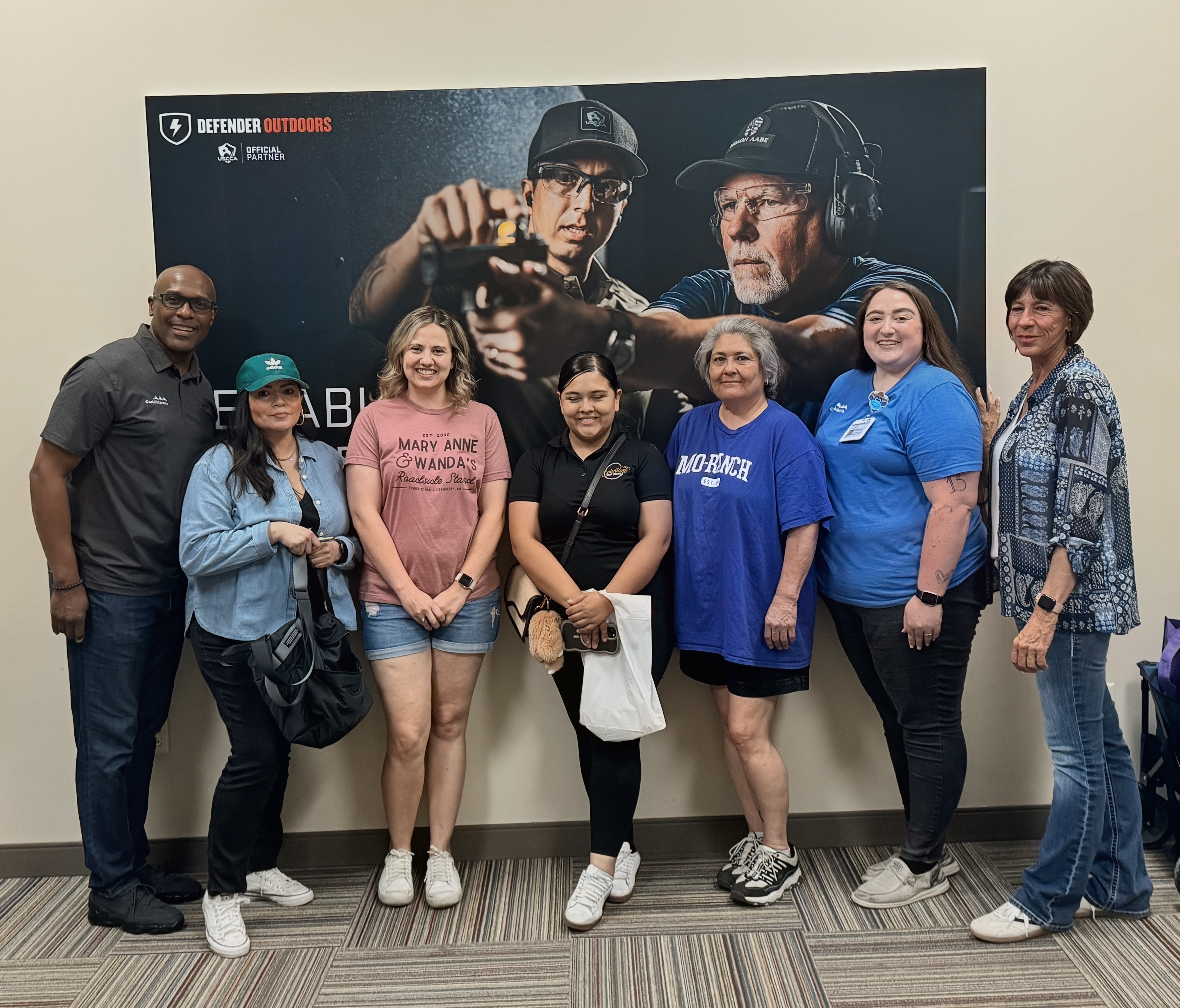 Gideon Training Solutions instructor Hilton Jackson at a Cook Children's Aim for Safety community outreach event in Fort Worth, Texas. Engaging firearms safety education for all ages targeting schools, churches, and community organizations across DFW and Tarrant County. Firearms safety education Fort Worth Texas. Community gun safety Tarrant County. Cook Children's Aim for Safety Fort Worth.