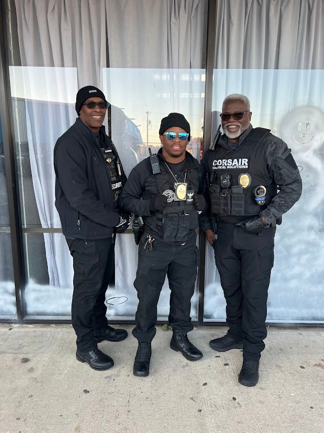 Corsair Tactical Solutions Texas DPS licensed Level 3 and Level 4 armed security officers in tactical gear providing professional armed protection for individuals, property, and events across the Dallas, Fort Worth, and all DFW metroplex